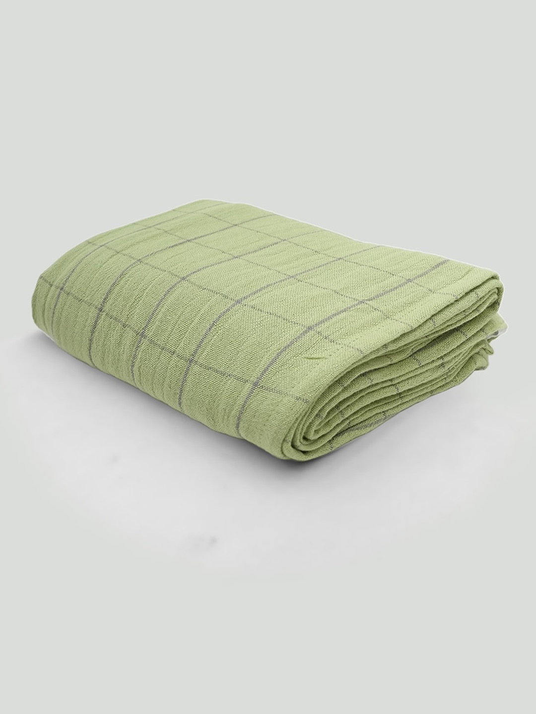 

Doctor Towels Green Checked 300 GSM Banana Double Cloth Bath Towel With Gift Box