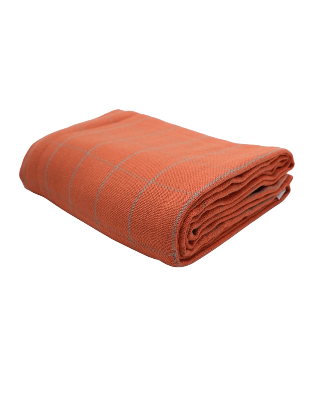 

Doctor Towels Rust Checked 300 GSM Banana Double Cloth Bath Towel With Gift Box