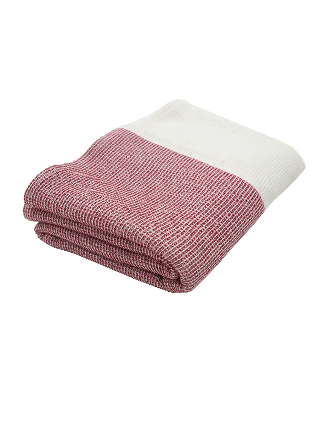 

Doctor Towels Red & White 350 GSM Colourblocked Bamboo Waffle Bath Towel With Gift Box