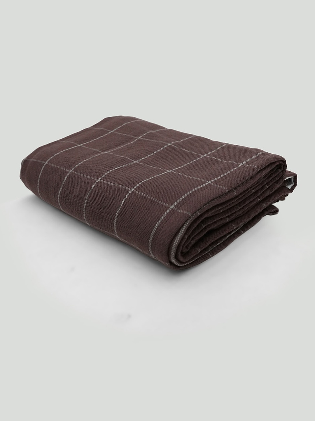 

Doctor Towels Brown Checked Banana Double Cloth Bath Towel With Gift Box