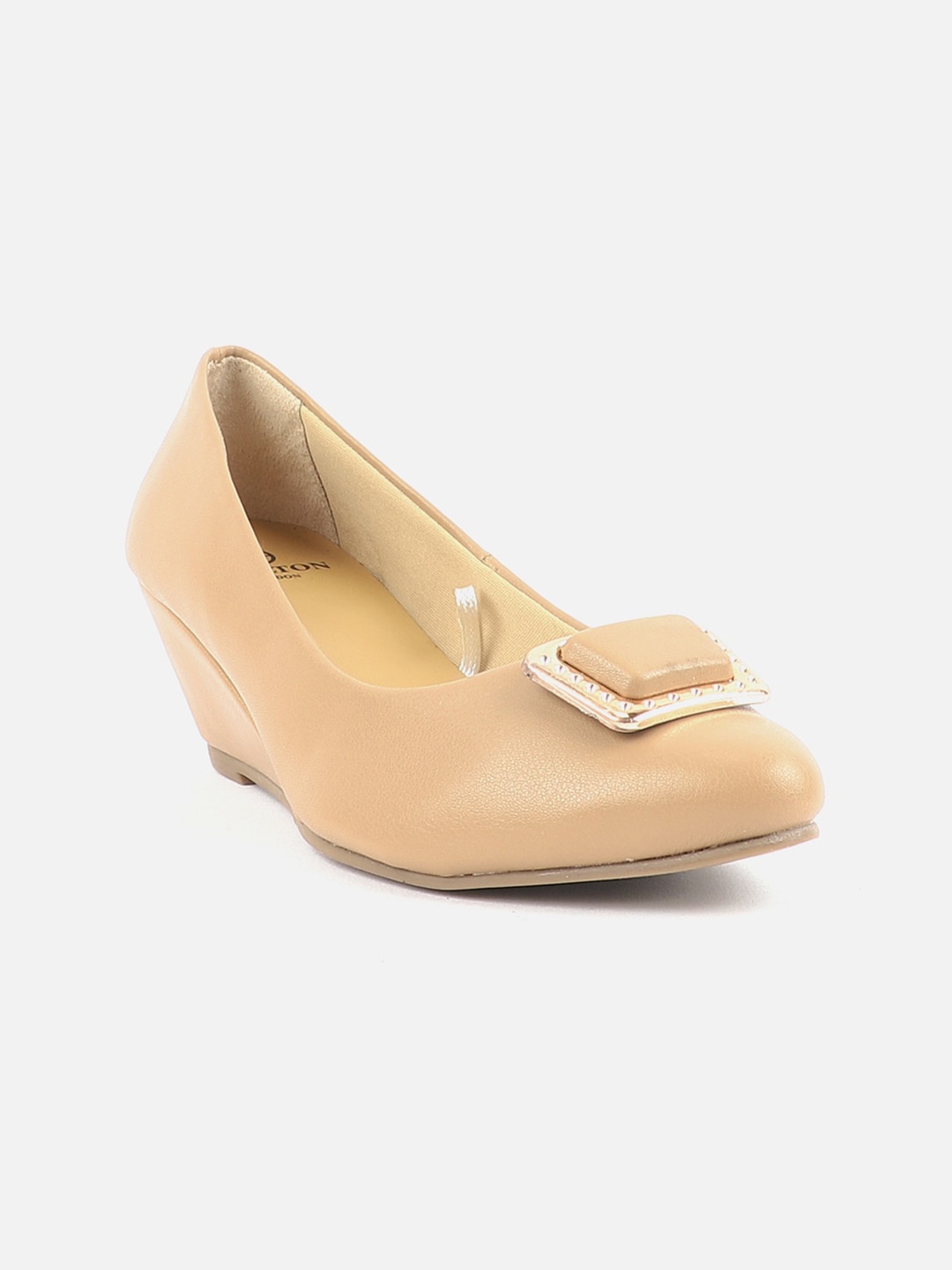 

Carlton London Pointed Toe Embellished Wedges, Taupe