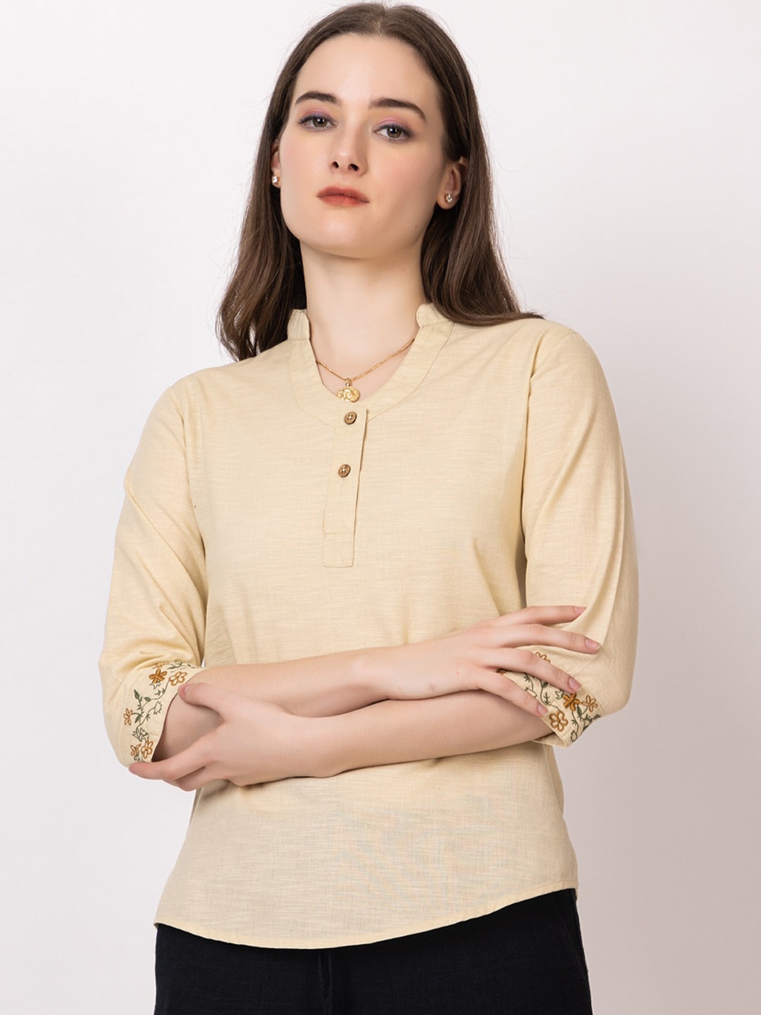 

ARMISTO Cotton Linen Top, Cream