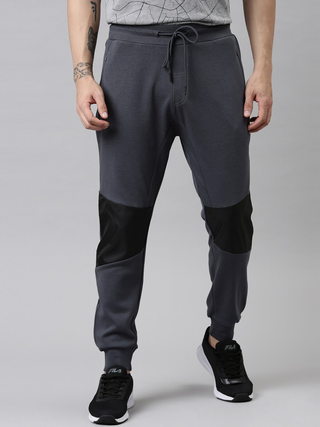 

Proline Men Mid-Rise Cotton Joggers, Navy blue