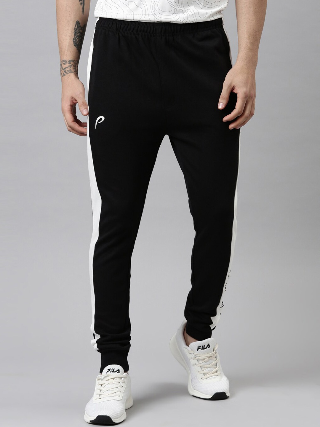 

Proline Men Mid-Rise Cotton Joggers, Black