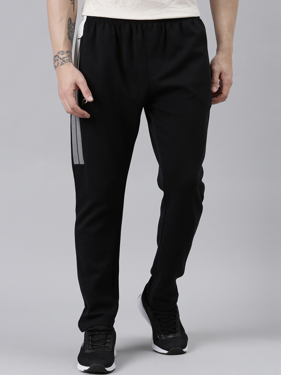 

Proline Men Mid-Rise Cotton Track Pants, Black