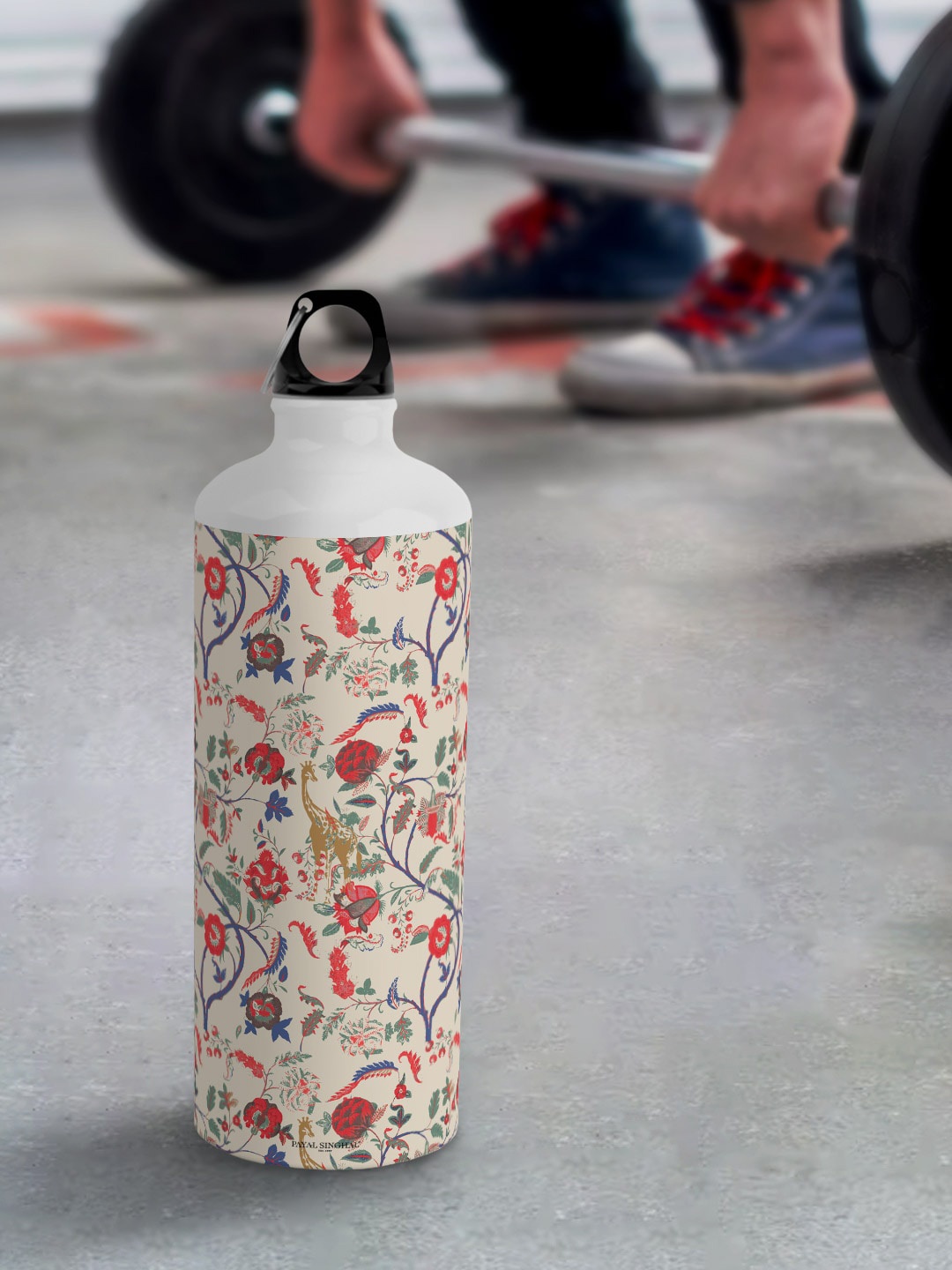 

macmerise White Leak Proof Payal Singhal Giraffe Print Design Aluminium Water Bottle 750ml
