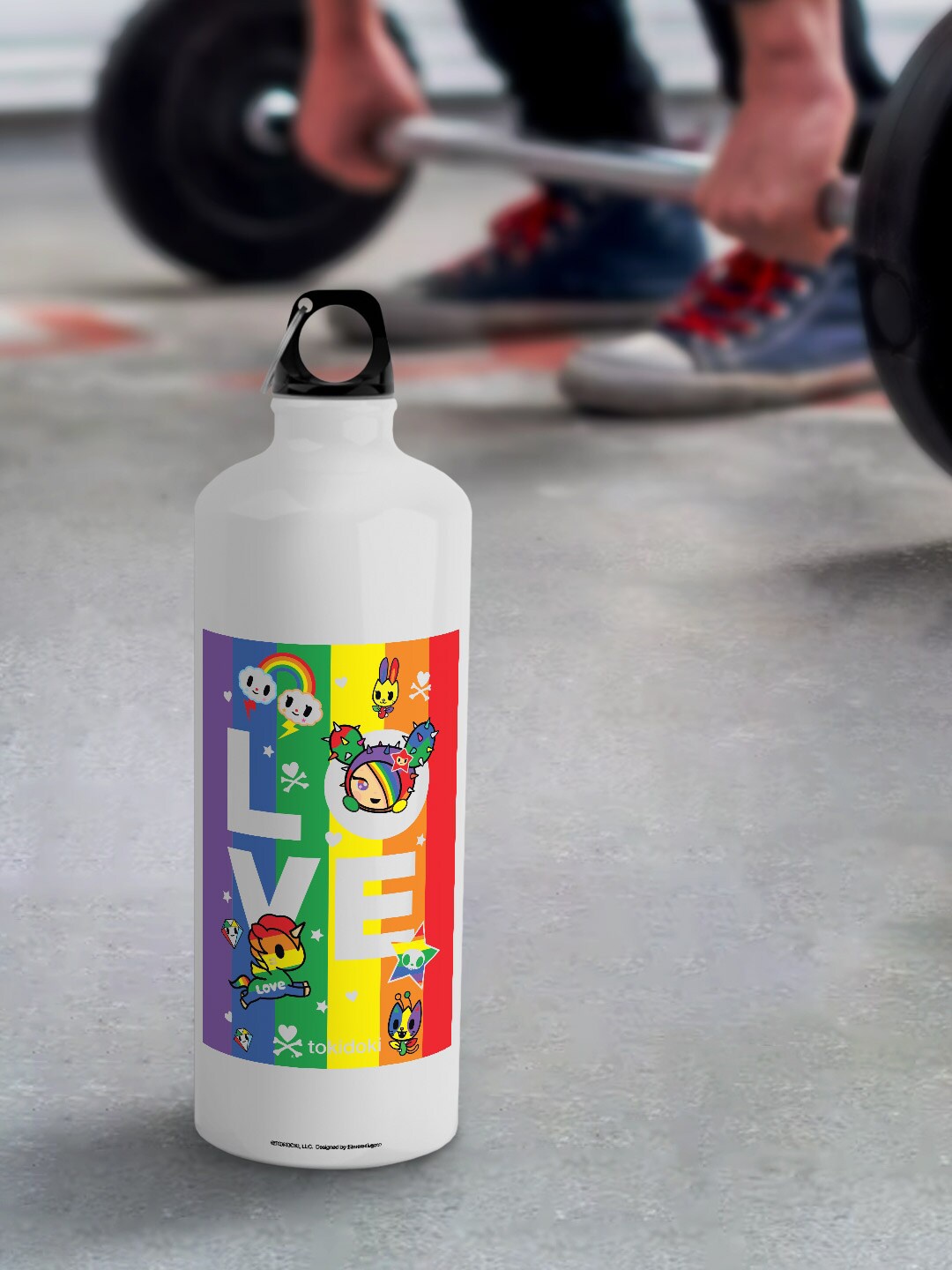 

macmerise White Leak Proof TD Pride Love Design Aluminium Water Bottle 750ml