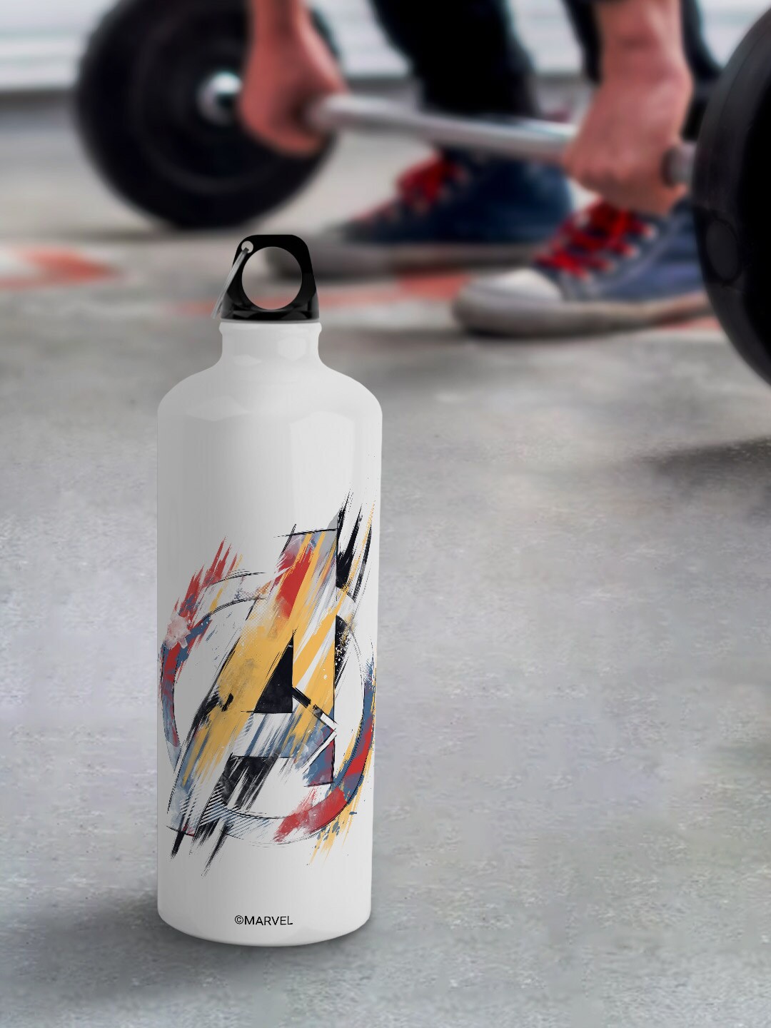 

macmerise Marvel White Avengers Badge Design Aluminium Water Bottle 750ml