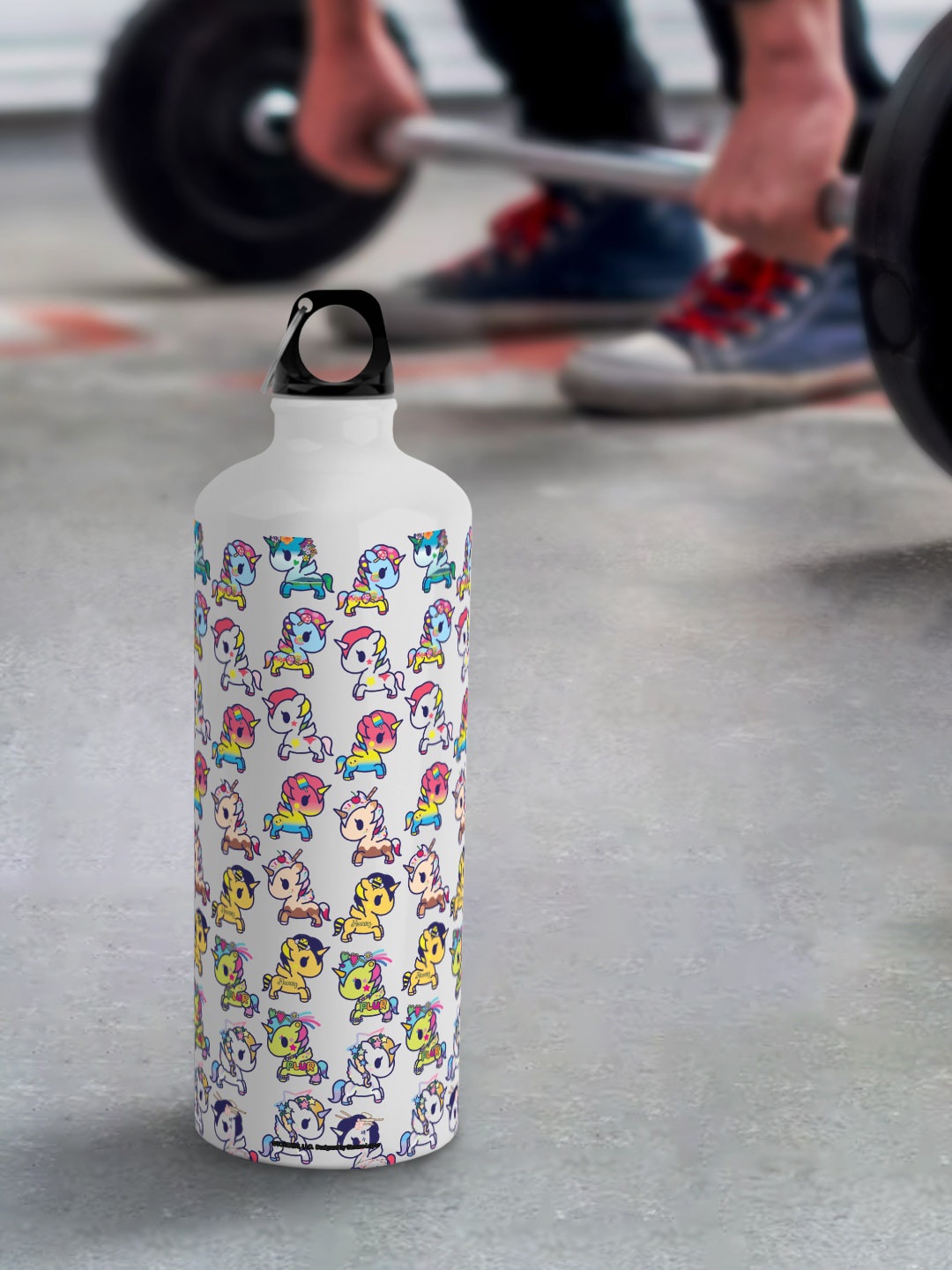 

macmerise White Leak Proof TD Unicorns Design Aluminium Water Bottle 750 ml