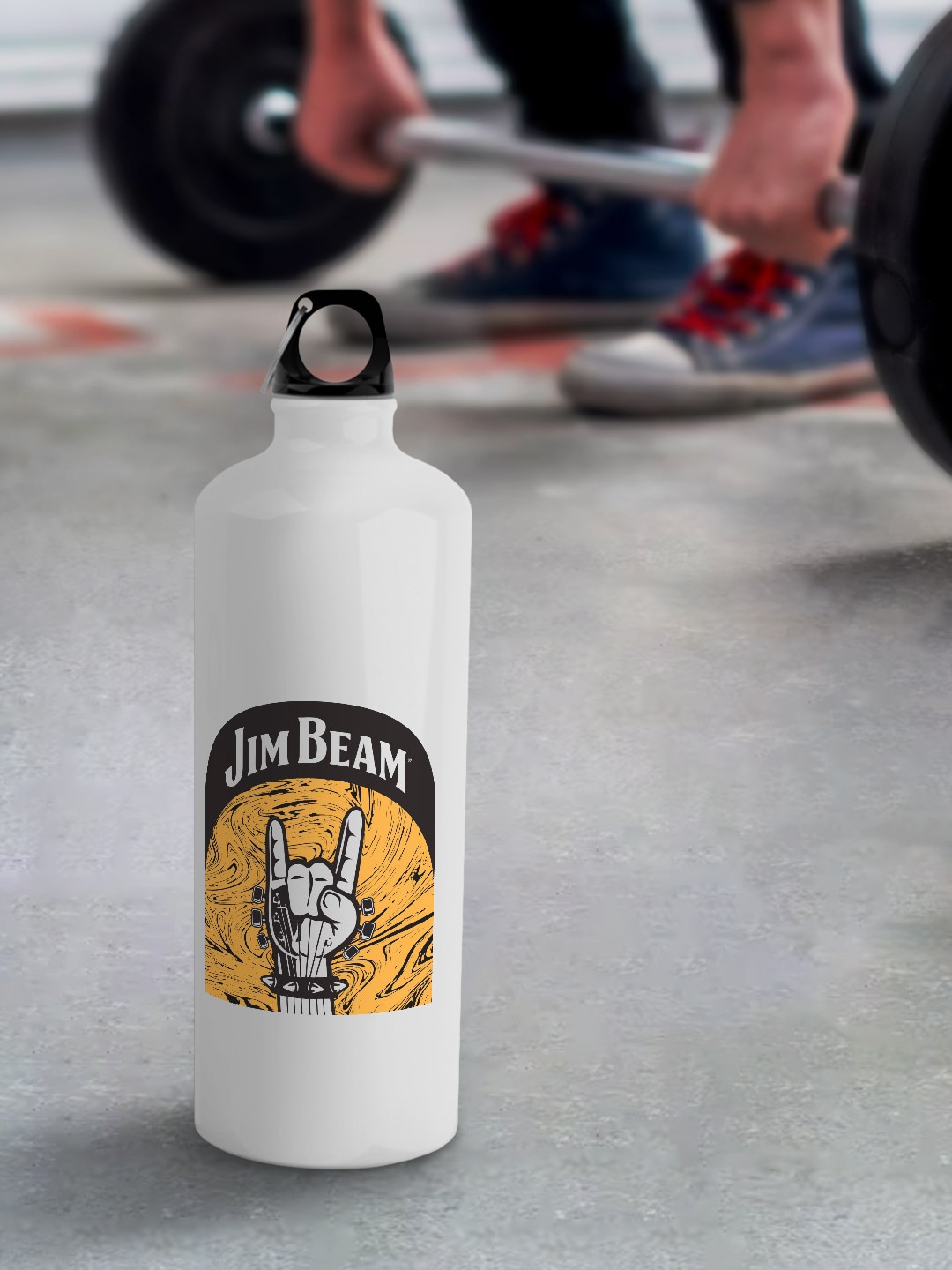 

macmerise Leak Proof Jim Beam Rock Swag Design Aluminium Water Bottle 750ml, White