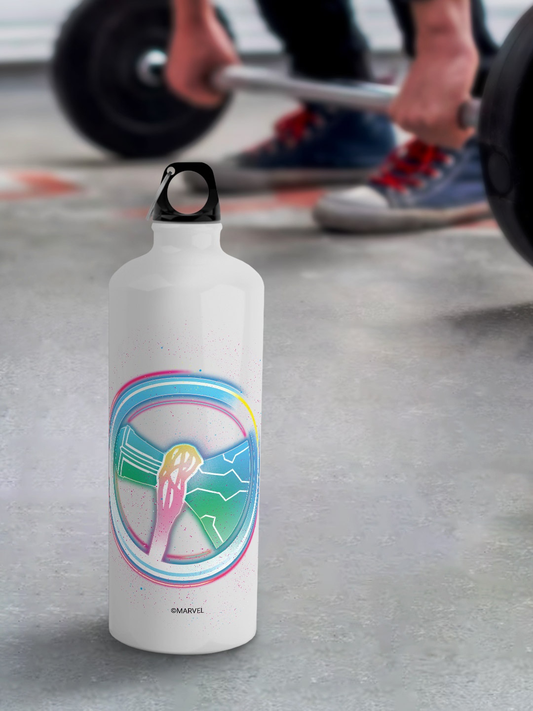 

macmerise Marvel White Bifrost Stormbreaker Aluminium Leak Proof Water Bottle 750 Ml