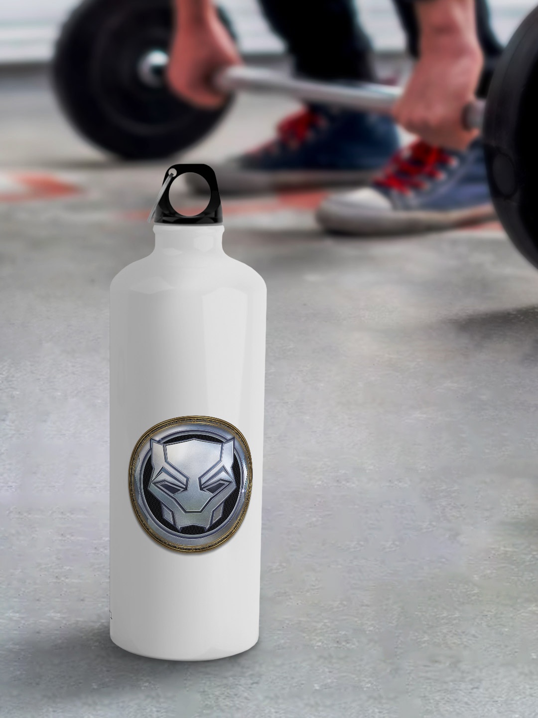 

macmerise Marvel White Printed Wakanda Forever Aluminium Leak Proof Water Bottle 750 Ml