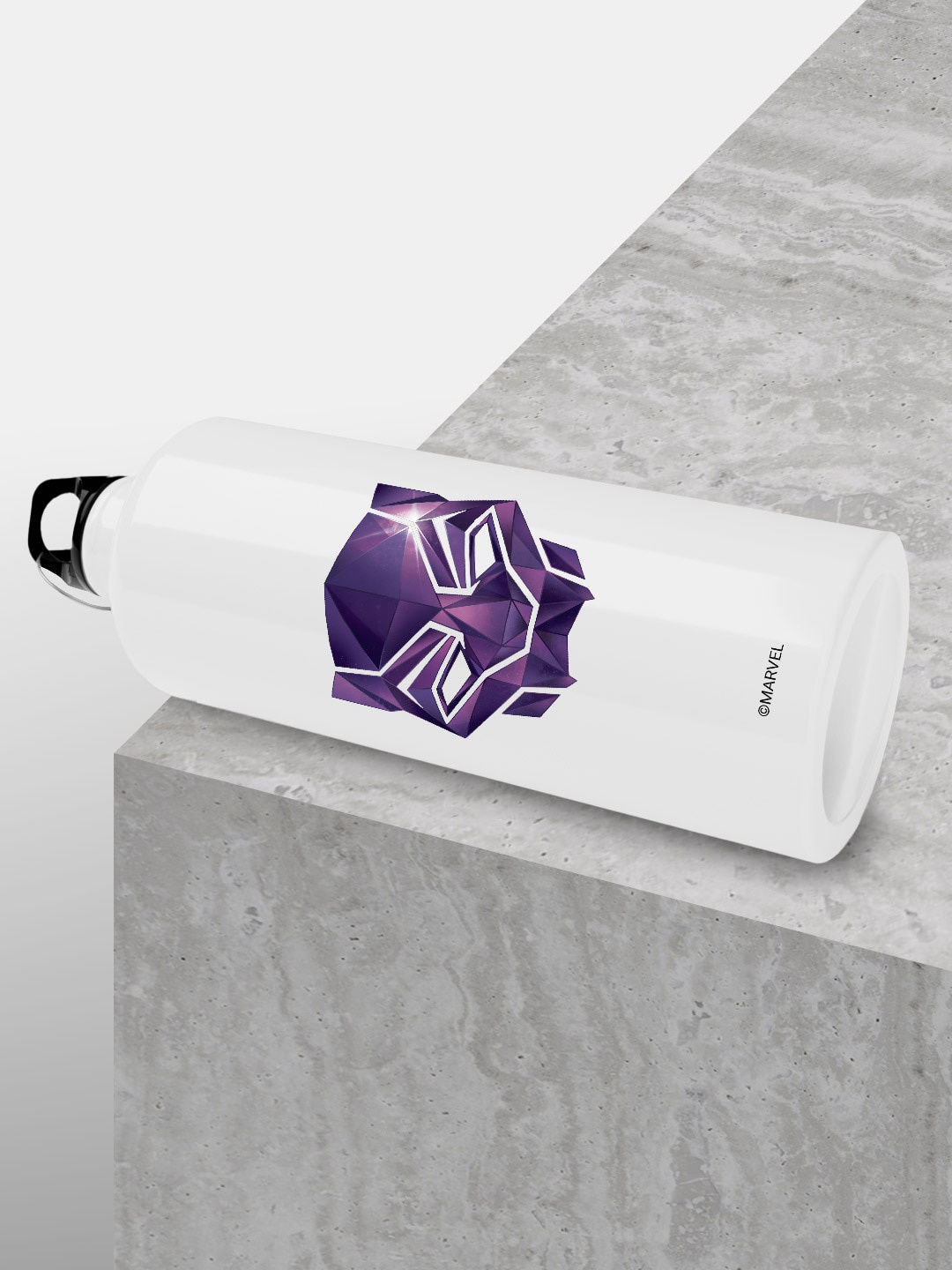 

macmerise Marvel White Leak Proof Panther Logo Design Aluminium Water Bottle 750 ml