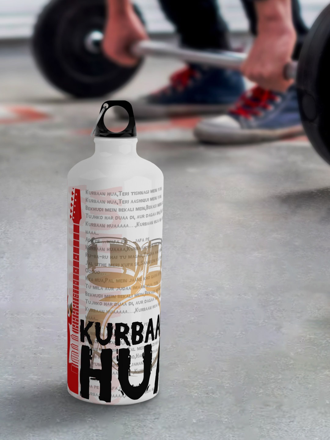 

macmerise White Leak Proof SM Kurbaan Hua Design Aluminium Water Bottle 750 ml