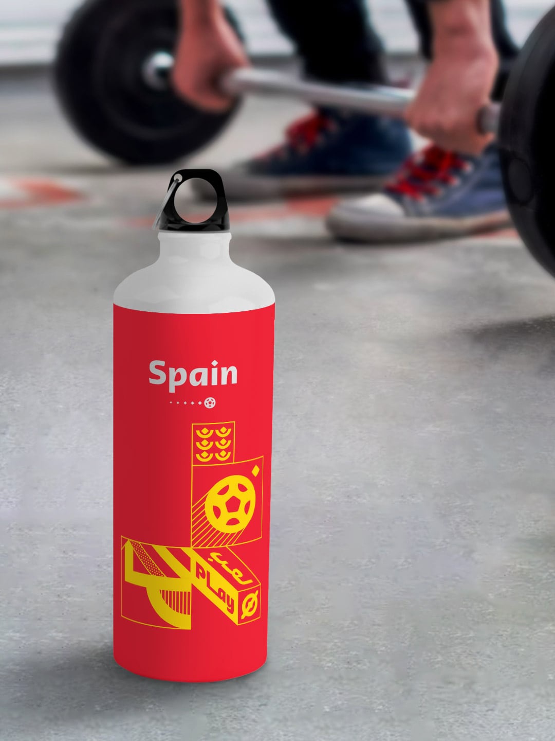 

macmerise White Leak Proof FIFA Spain Design Aluminium Water Bottle 750 ml