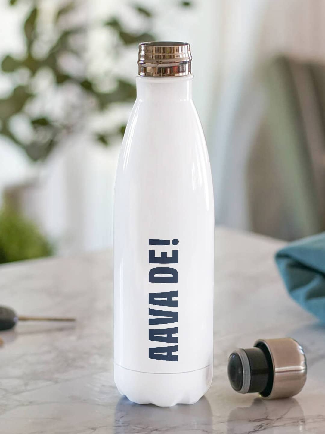 

macmerise White Leak Proof Gujarat Titans Logo Design Stainless Steel Water Bottle 500 ml
