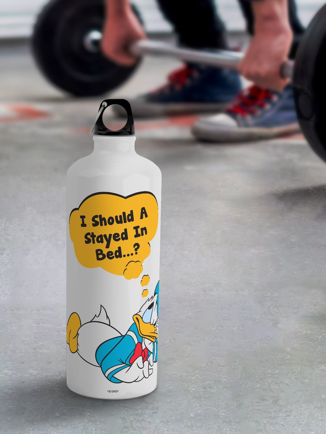 

macmerise Disney White Leak Proof Donald Stayed in Bed Design Water Bottle 750 ml