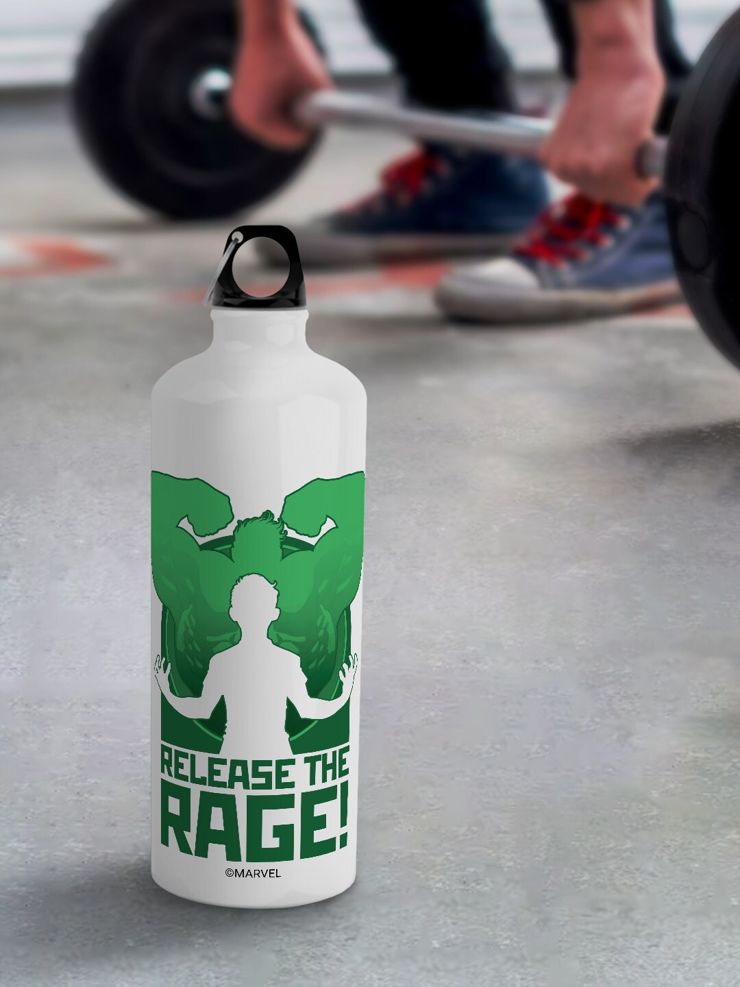 

macmerise Marvel White Leak Proof Release The Rage Design Aluminium Water Bottle 750 ml