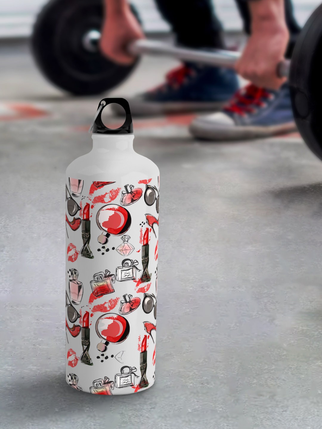 

macmerise White Leak Proof Fashionista Essentials Design Aluminium Water Bottle 750 ml