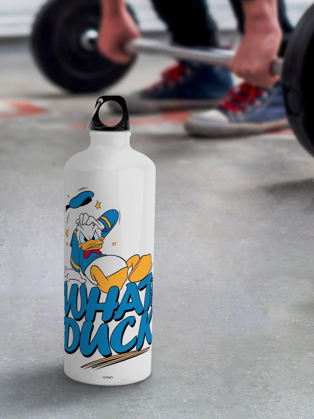 

macmerise Disney White Leak Proof What The Duck Design Aluminium Water Bottle 750 ml