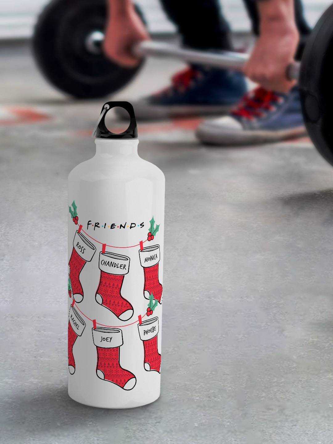 

macmerise Leak Proof Friends Socks Design Aluminium Water Bottle 750 ml, White