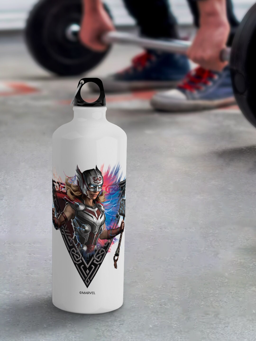 

macmerise Marvel White Leak Proof Mighty Thor Pose Design Aluminium Water Bottle 750 ml