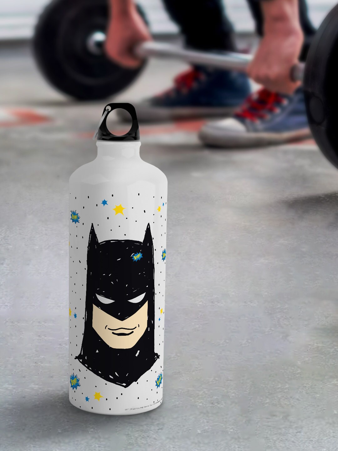 

macmerise DC Comics White Leak Proof Batman Bam Design Alluminium Water Bottle 750 ml