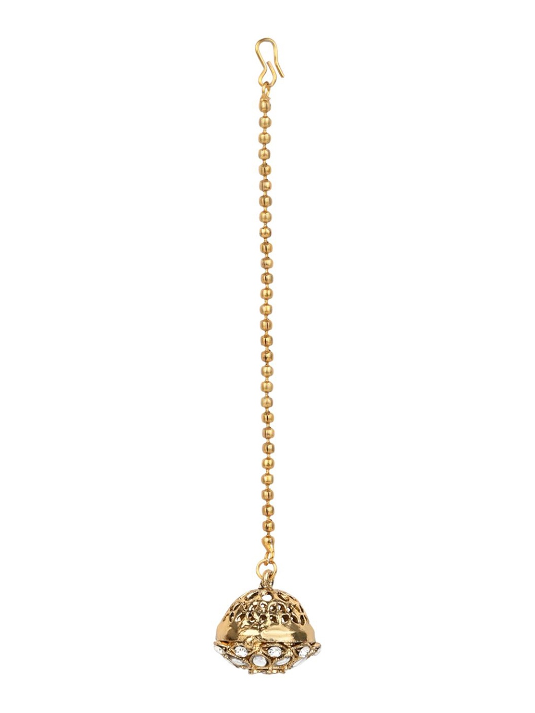 

I Jewels Gold-Plated Kundan Studded Borla Maang Tika