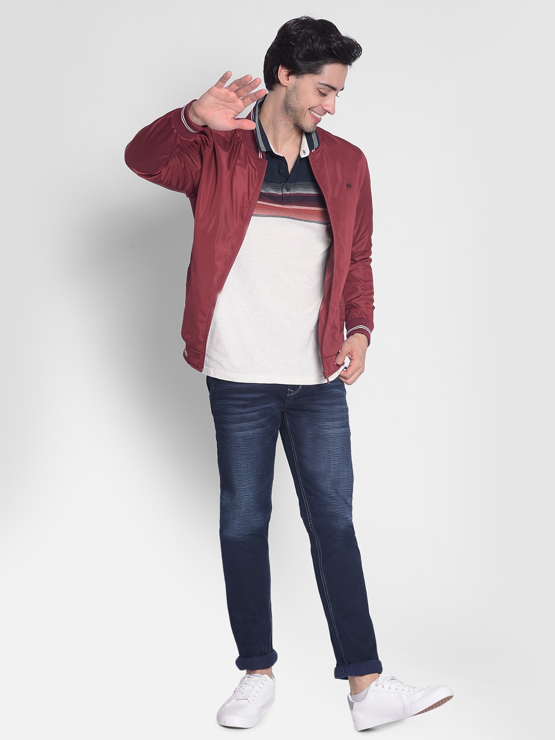 

Crimsoune Club Lightweight Bomber Jacket, Maroon