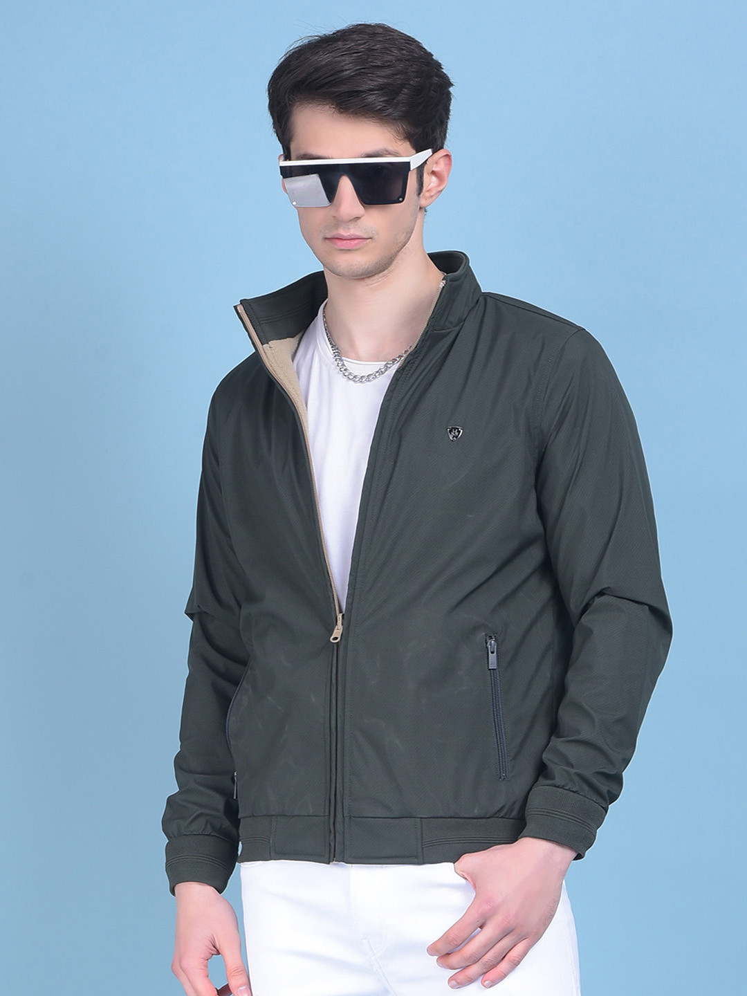 

Crimsoune Club Colourblocked Reversible Bomber Jacket, Black