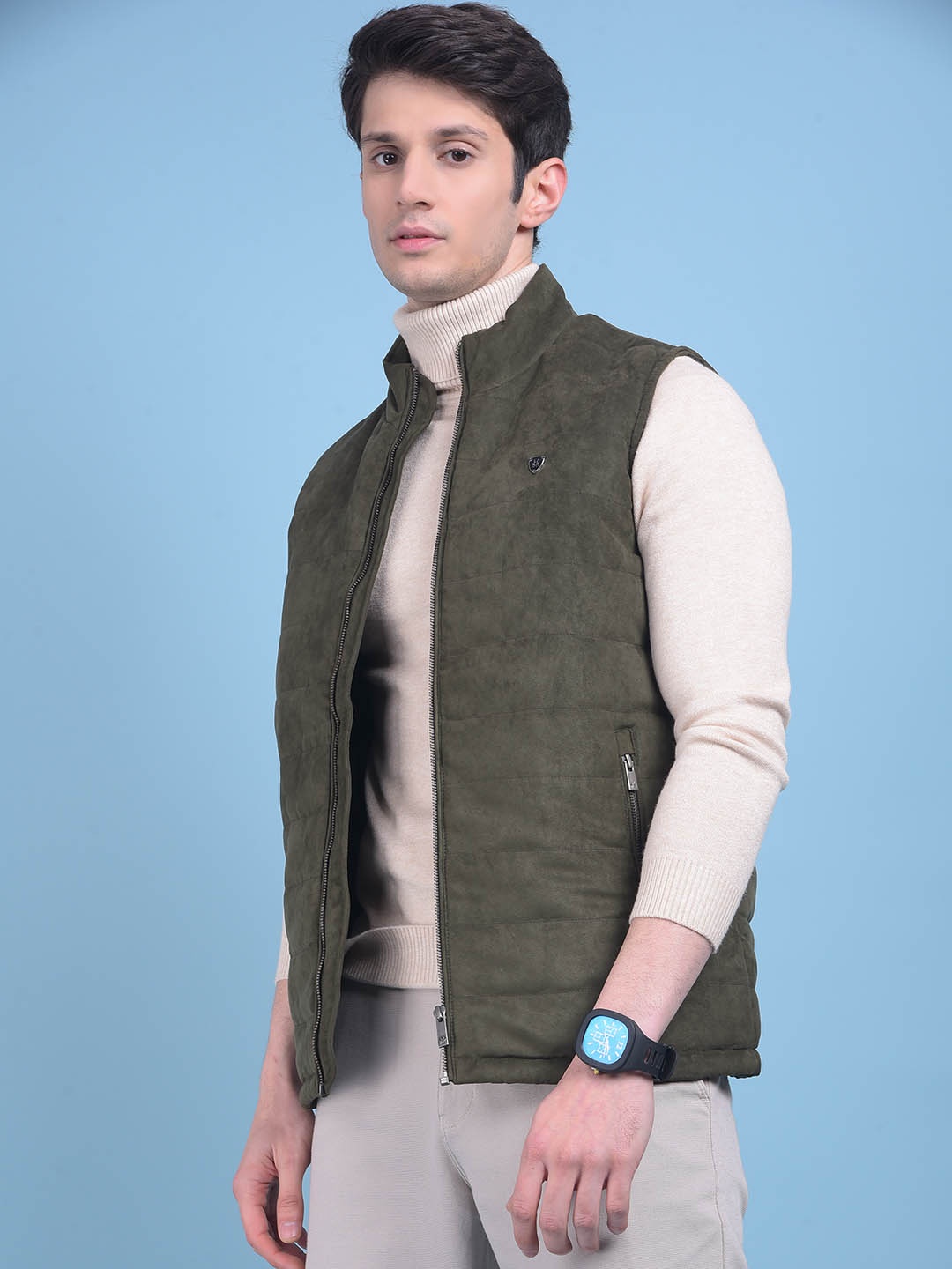 

Crimsoune Club Lightweight Sleeveless Tailored Jacket, Olive