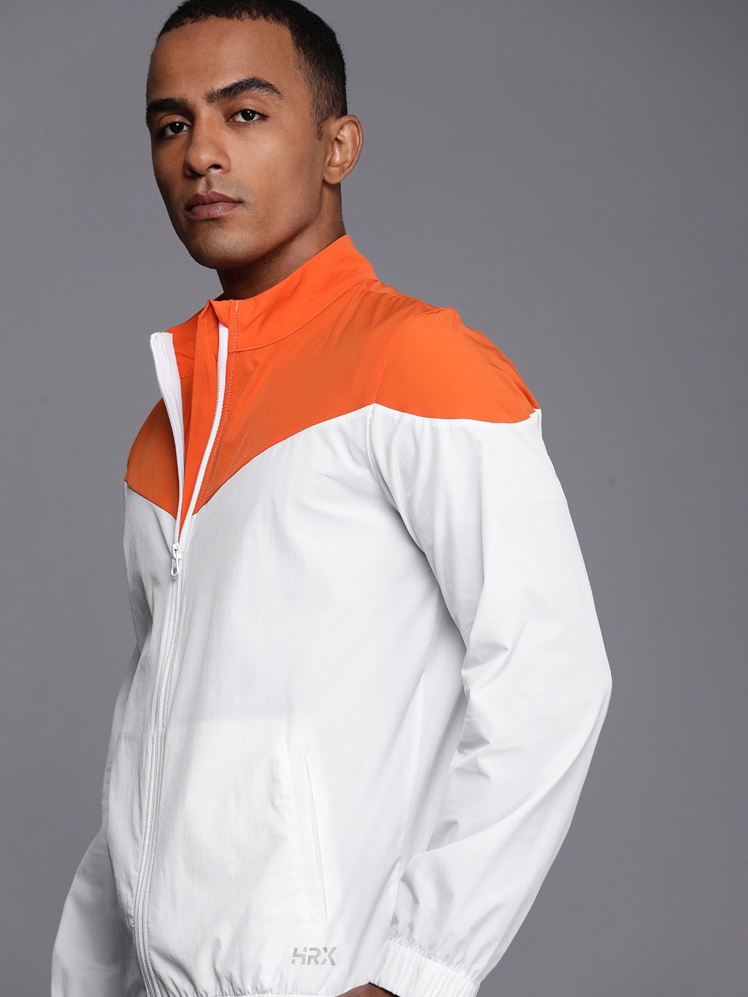 

HRX by Hrithik Roshan Men Colourblocked Rapid-Dry Running Sporty Jacket, White