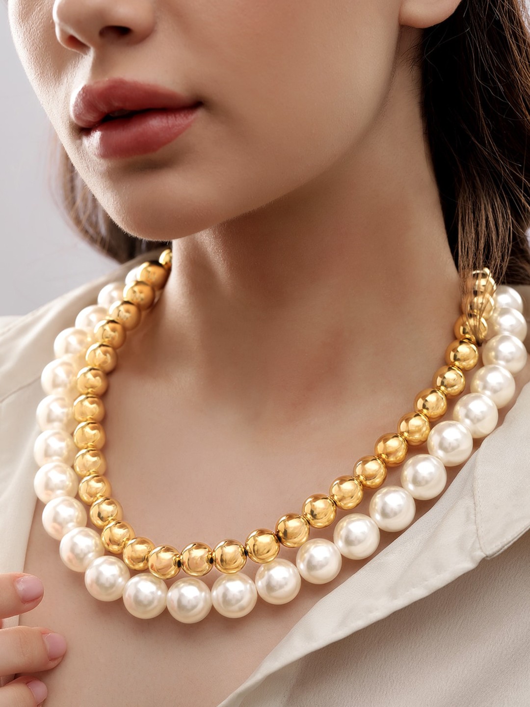 

Rubans Gold Plated Necklace