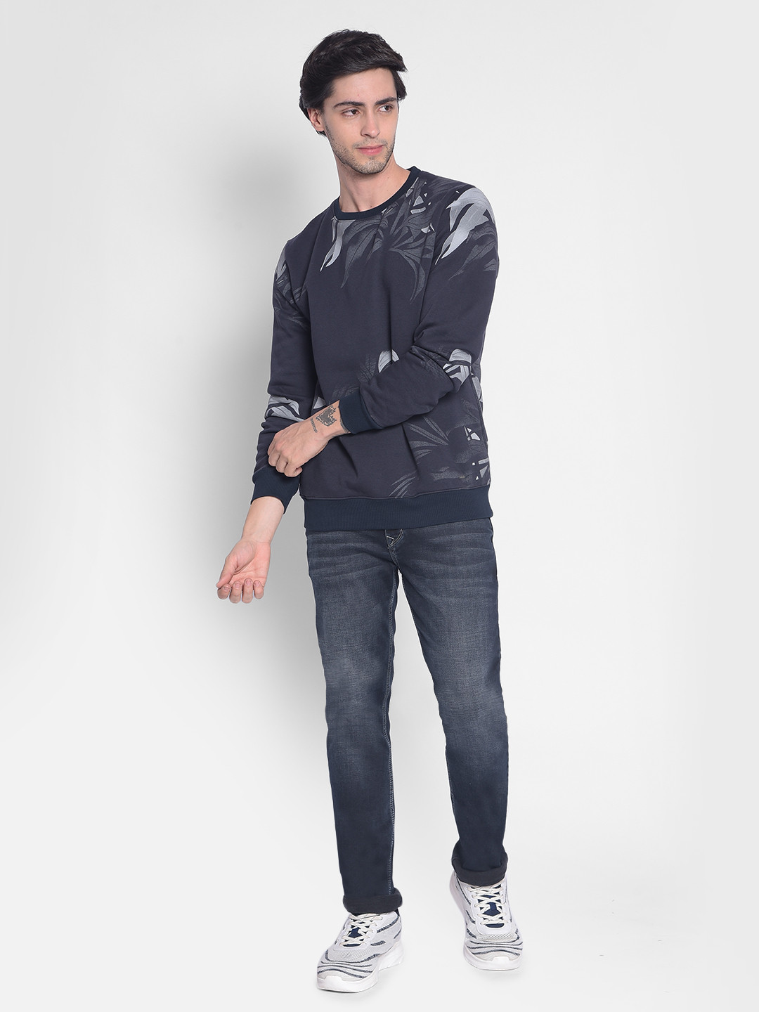 

Crimsoune Club Graphic Printed Sweatshirt, Navy blue