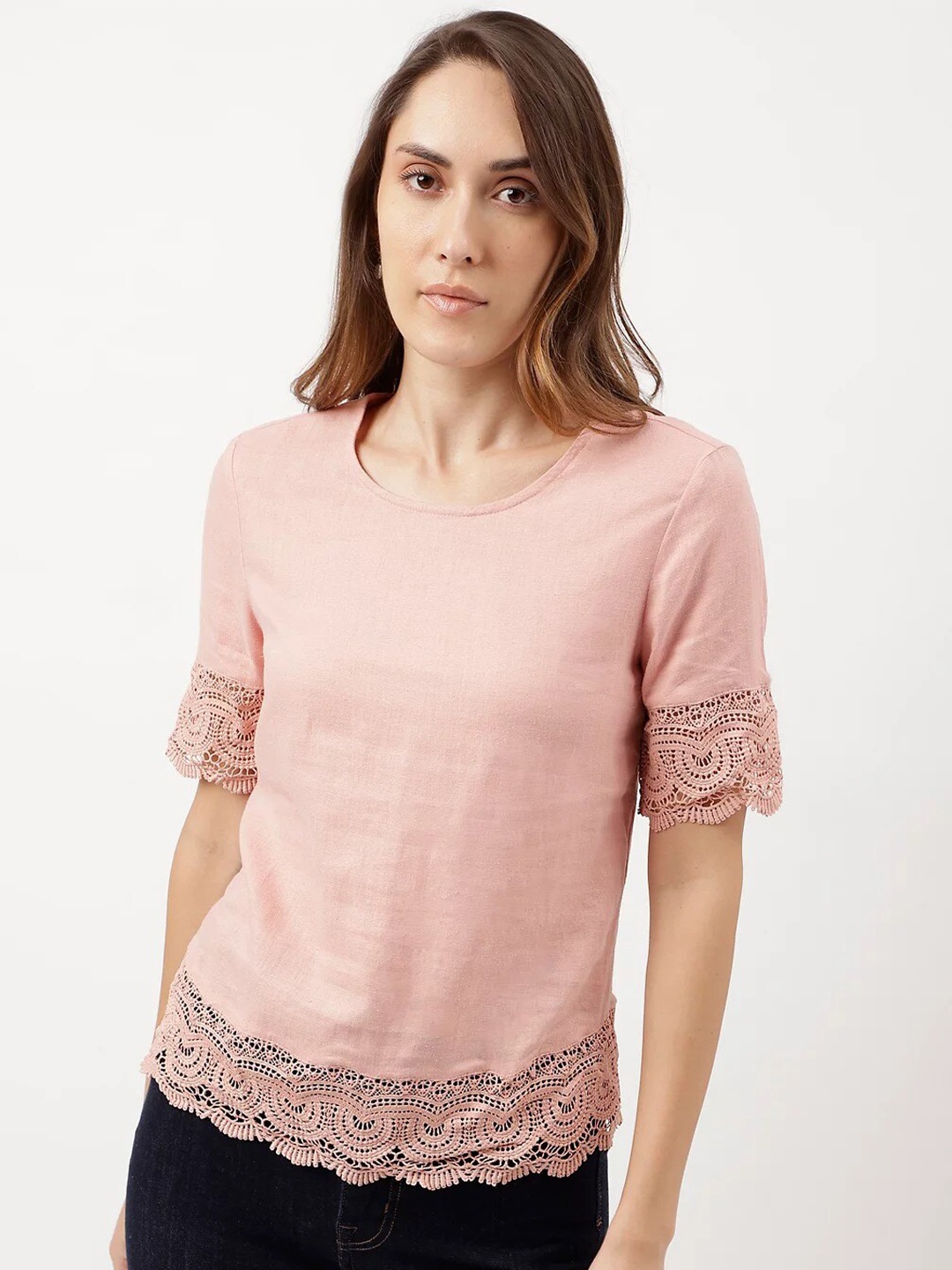 

Marks & Spencer Self Design Top, Pink