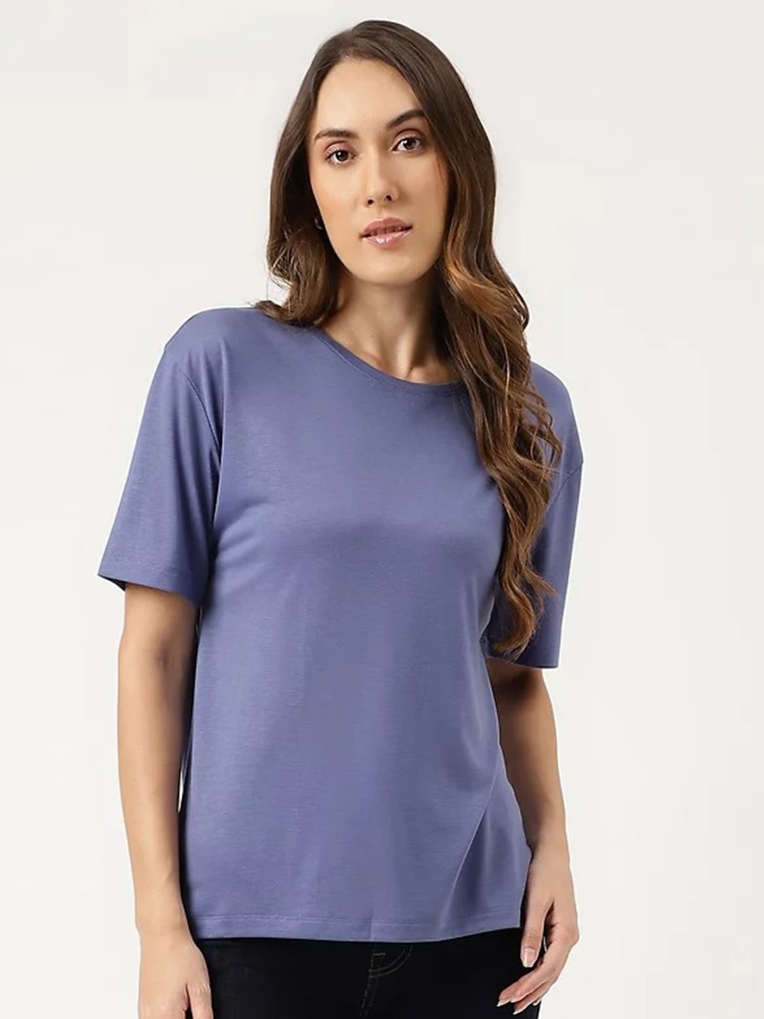 

Marks & Spencer Relaxed Fit Drop-Shoulder Sleeves T-shirt, Grey