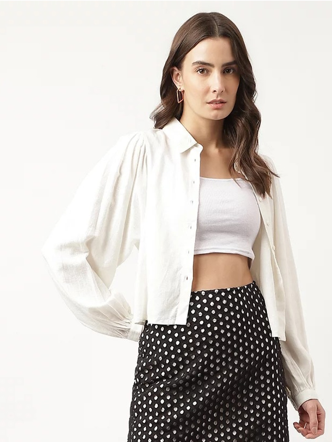 

Marks & Spencer Opaque Printed Casual Shirt, White