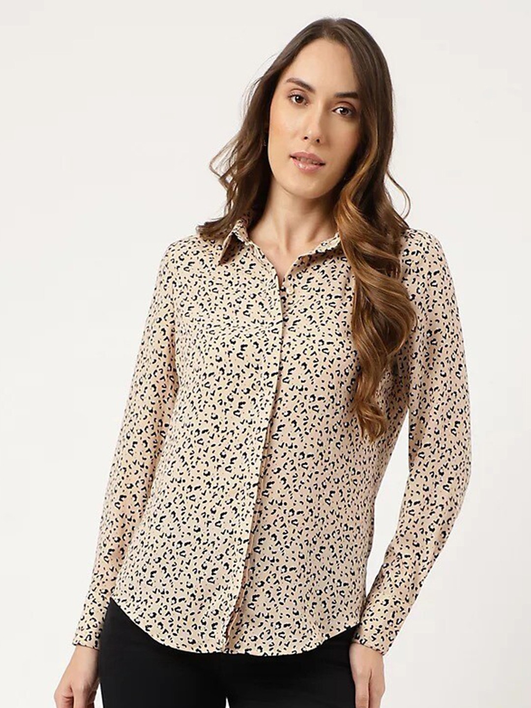 

Marks & Spencer Opaque Printed Casual Shirt, Beige