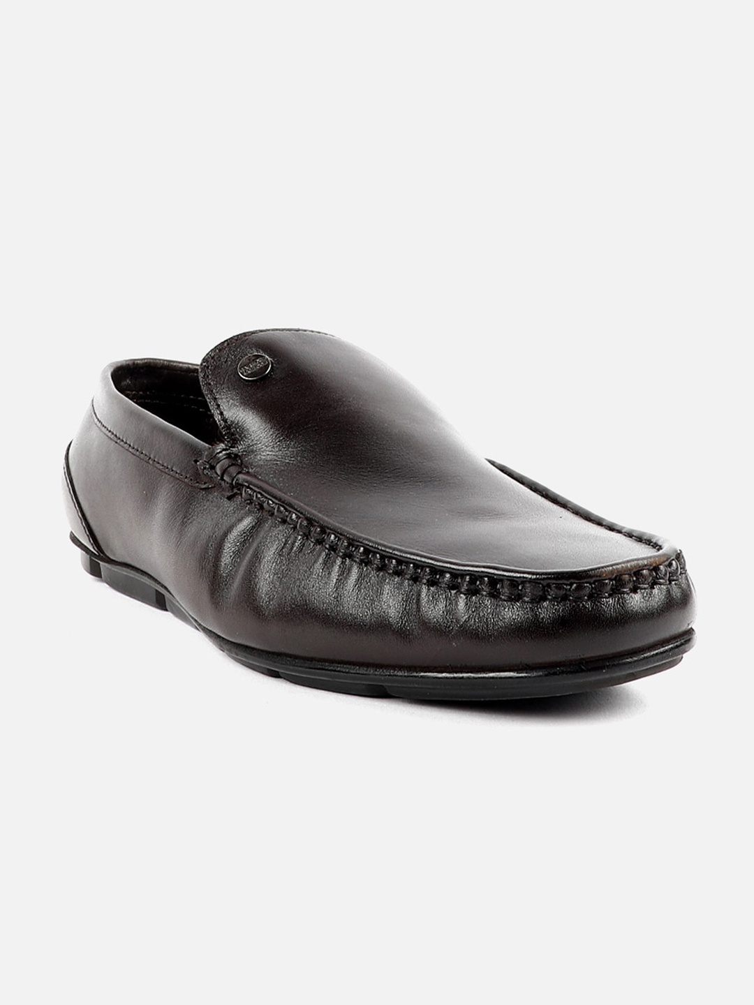 

Carlton London Men Leather Comfort Insole Loafers, Brown