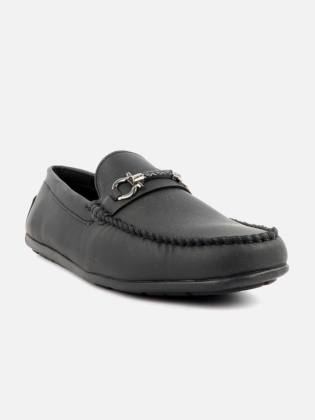

Carlton London Men Comfort Insole Horsebit Loafers, Black