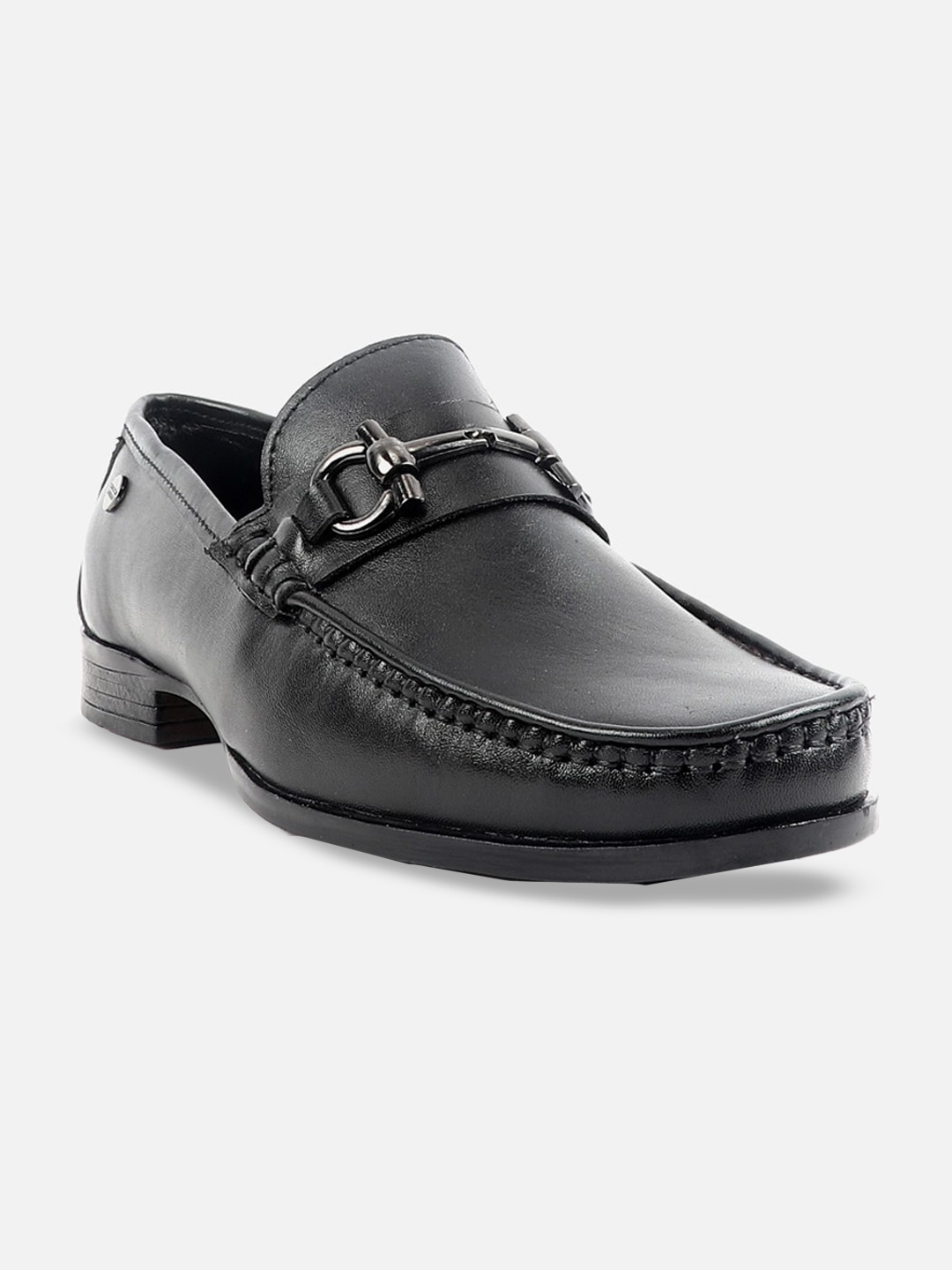 

Carlton London Men Leather Formal Loafers, Black
