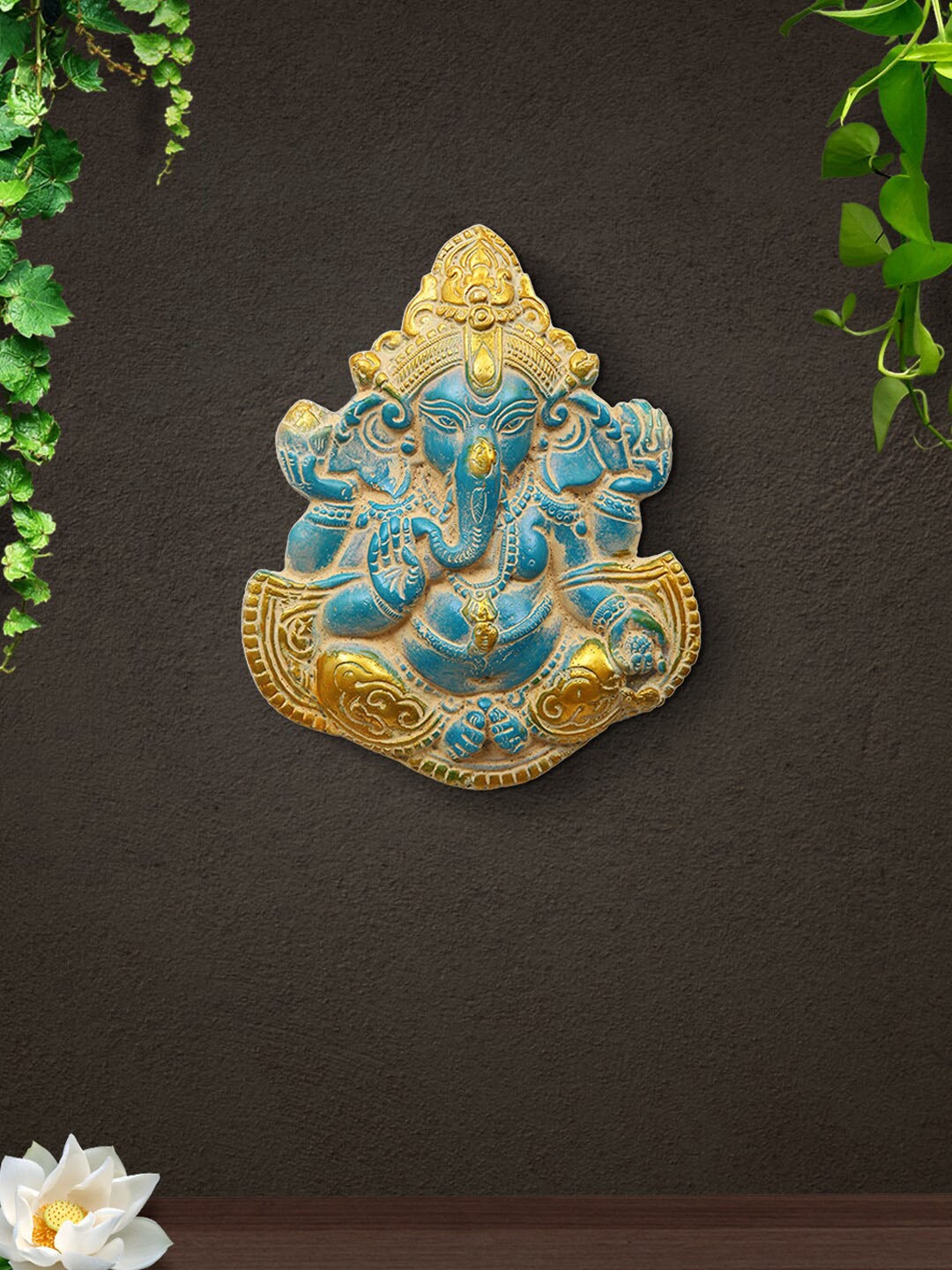 

Imli Street Blue Lord Ganesh Wall Hanging Plate, Metallic