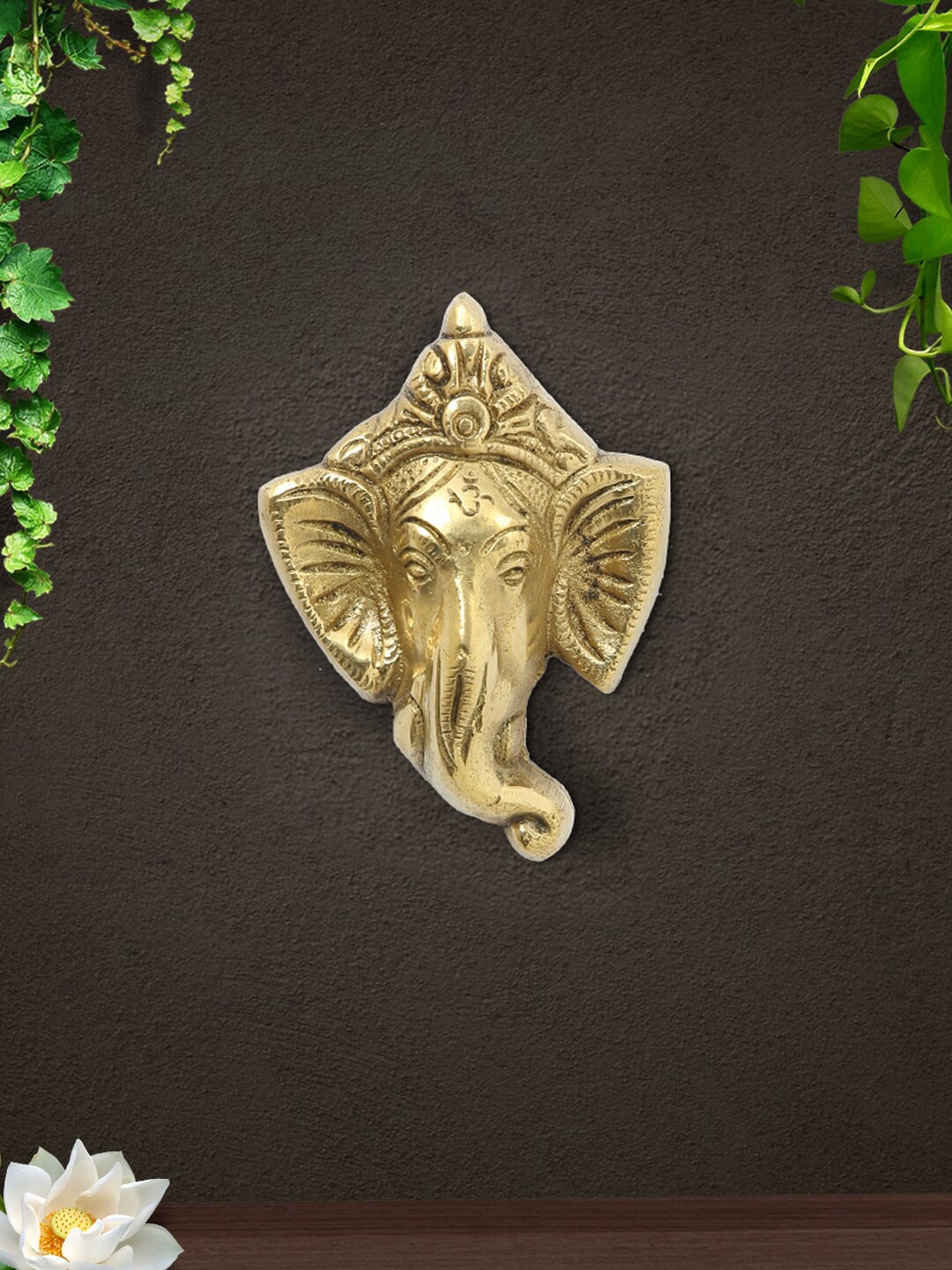 

Imli Street Gold Toned Lord Ganesh Mask Wall Hanging