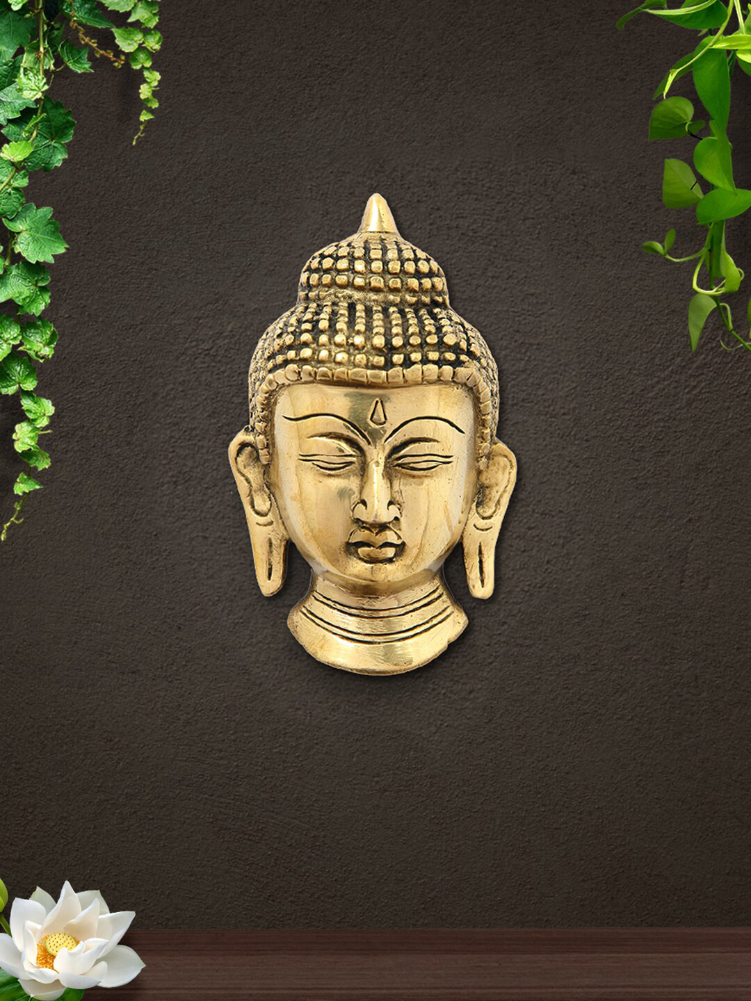 

Imli Street Gold Toned Buddha Face Wall Hanging Plate