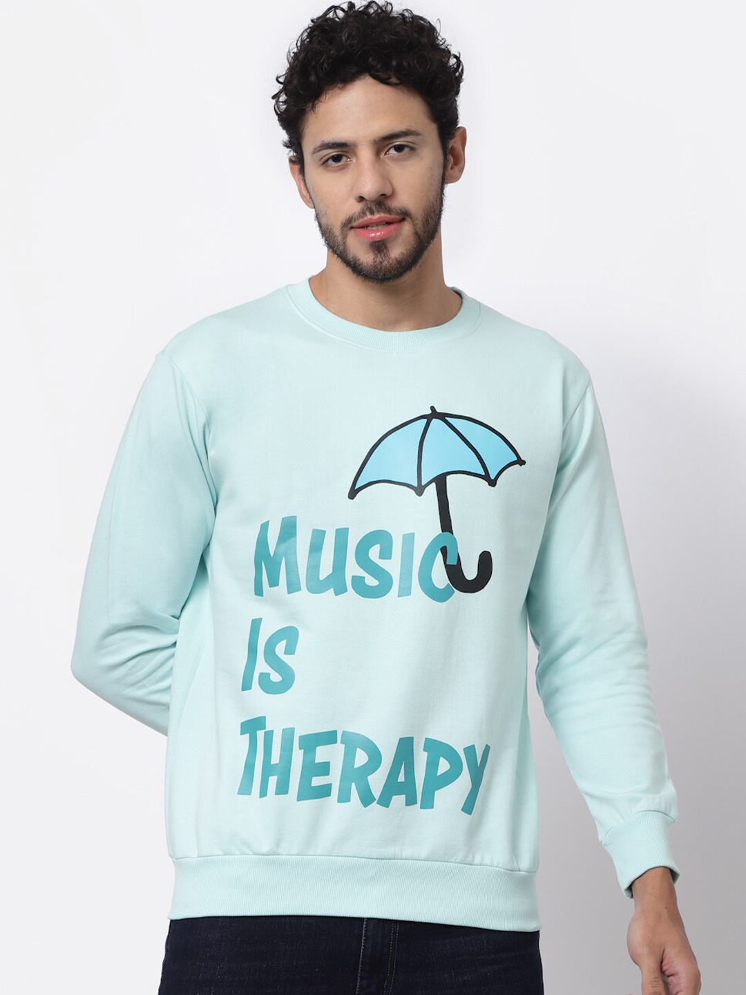 

Beetein Lamhein Graphic Printed Cotton Pullover Sweatshirt, Green