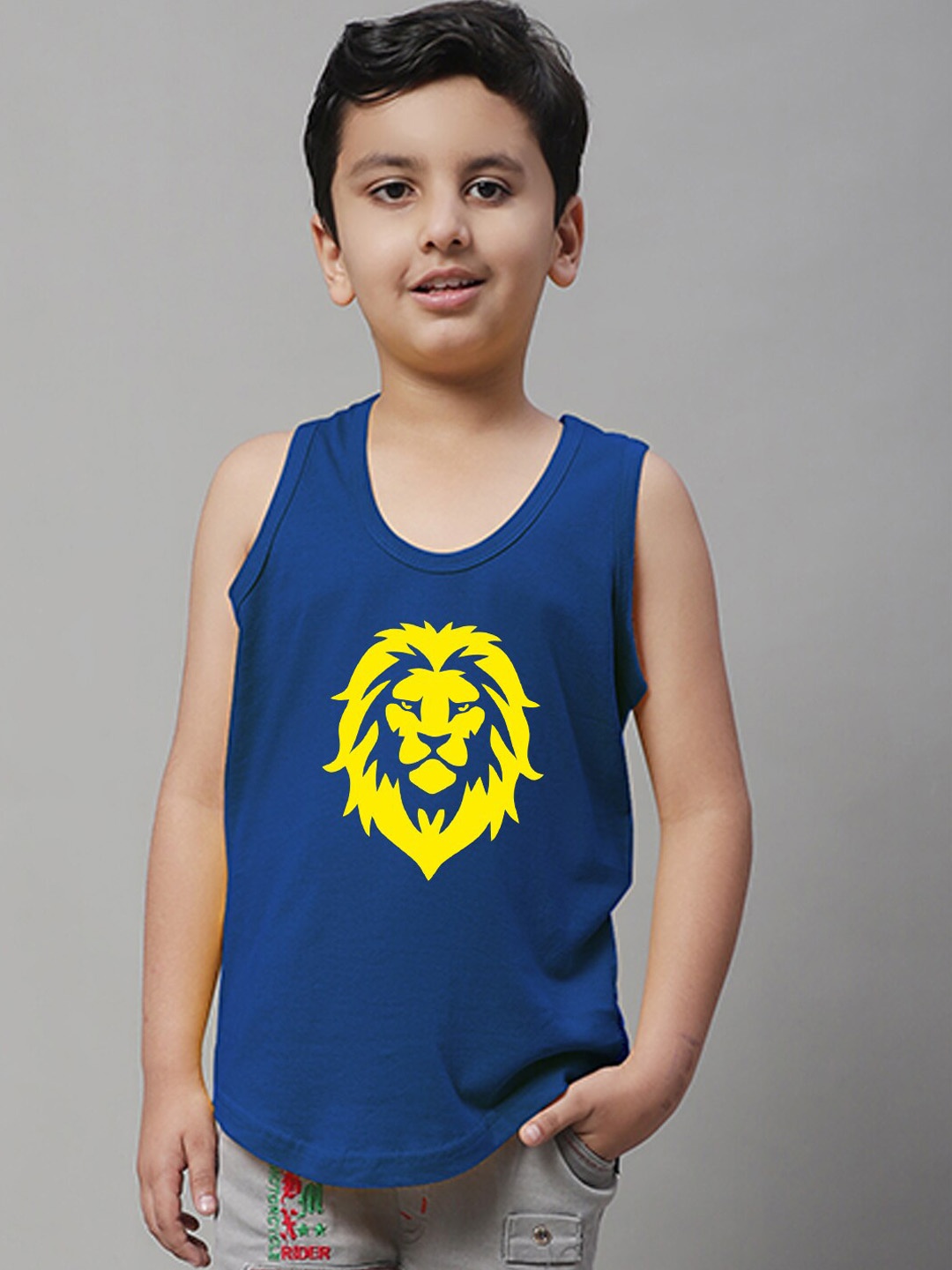 

Friskers Boys Printed Pure Cotton Innerwear Vests, Blue