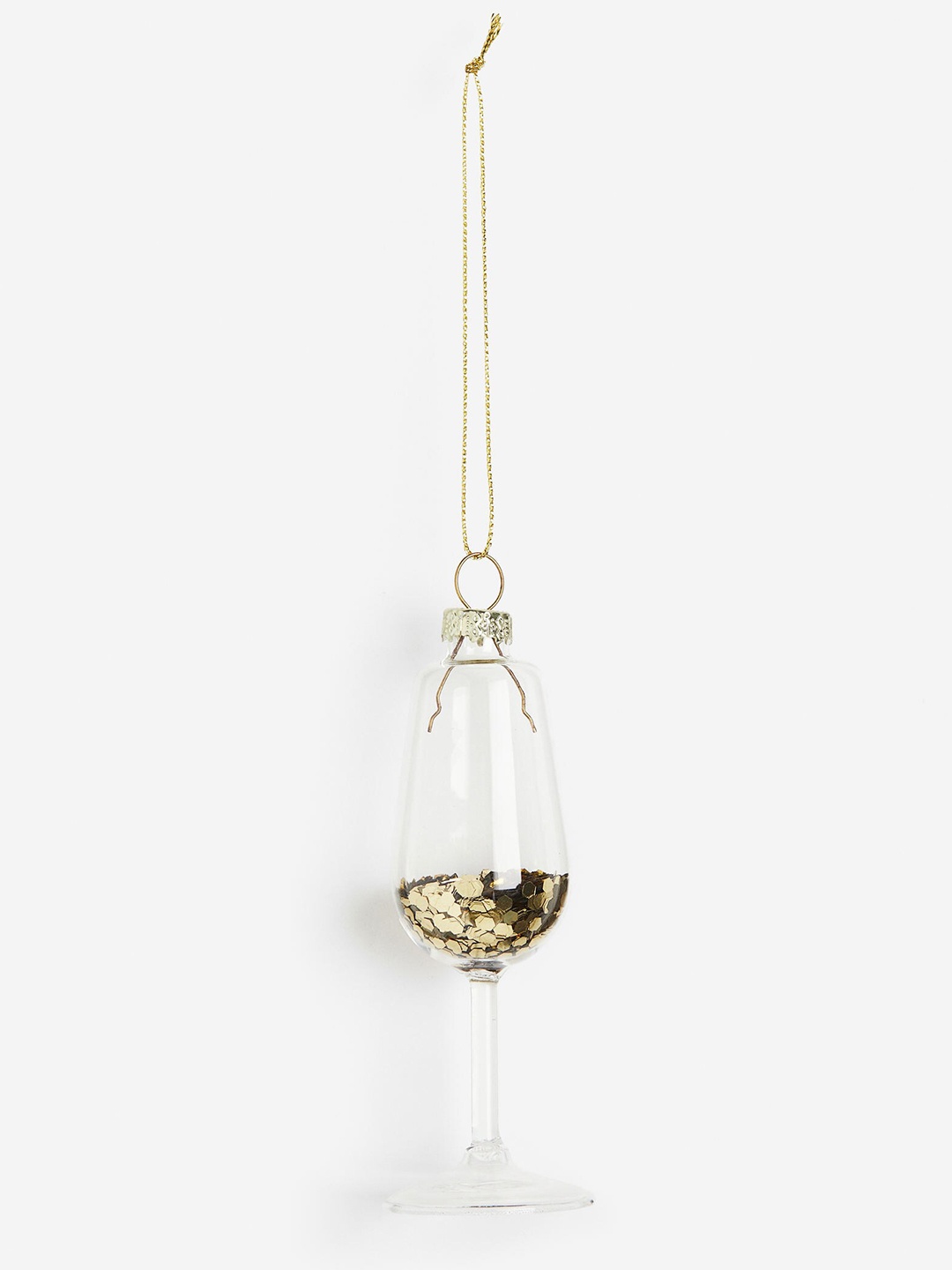 

H&M Beige & Transparent Glass Christmas Tree Decoration
