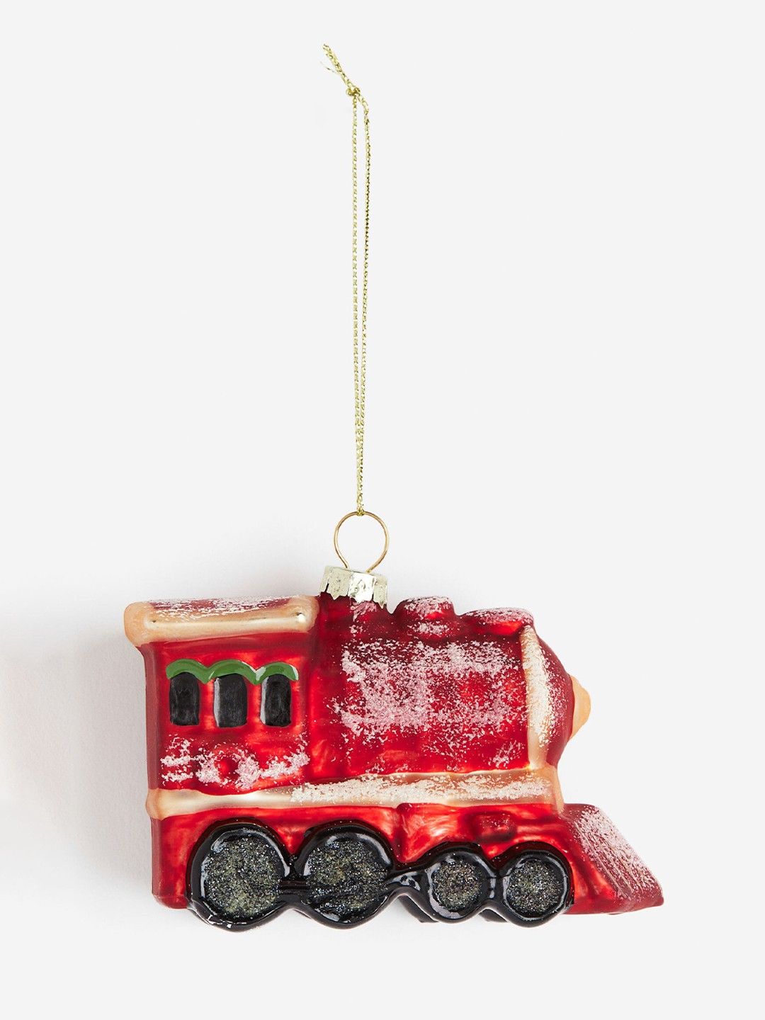 

H&M Red & Beige Glass Christmas Tree Decoration