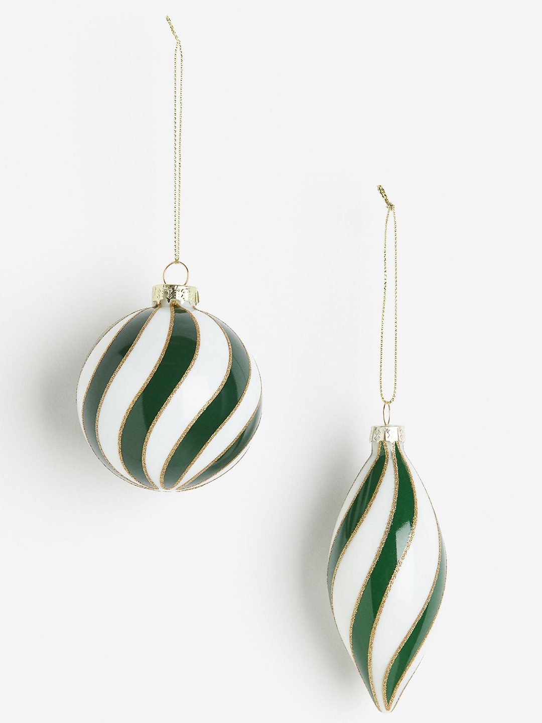 

H&M Green & White 2-Pack Christmas Tree Decorations