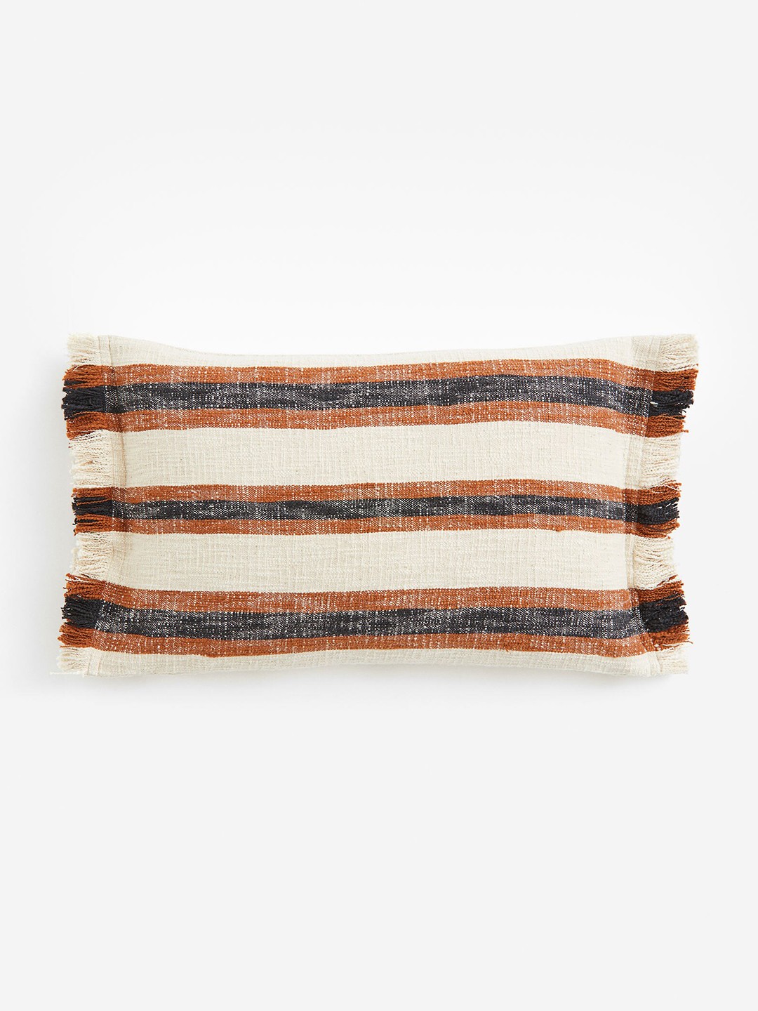 

H&M Beige Fringed Cushion Cover